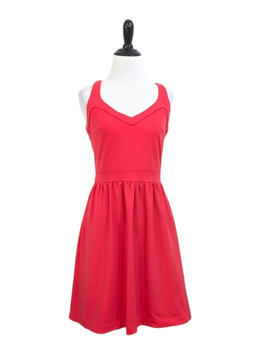 Cynthia Rowley Fit & Flare Sleeveless Dress With Pockets - Size 4 Womens - Melon